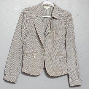 St. John Sport striped searsucker cotton blazer